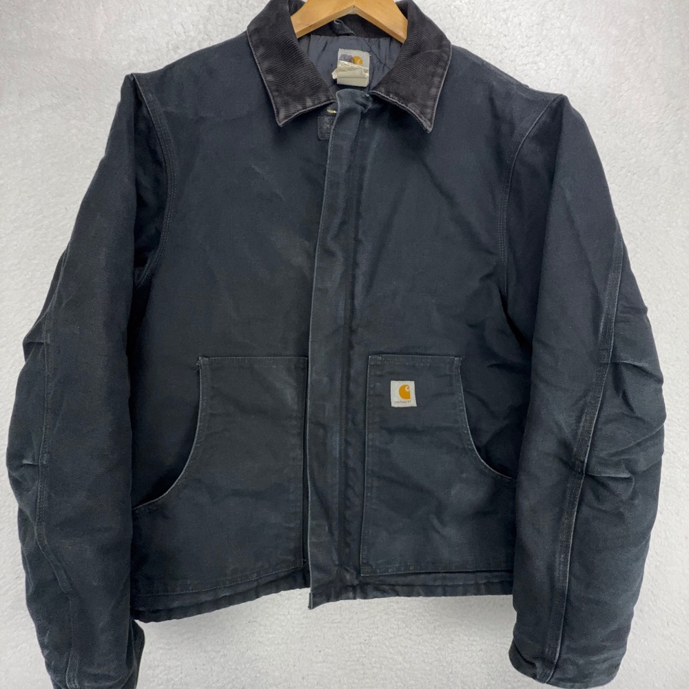 Carhartt Sandstone Jacket Arctic Quilt Lined Mens Large 44 J02 BLK Black